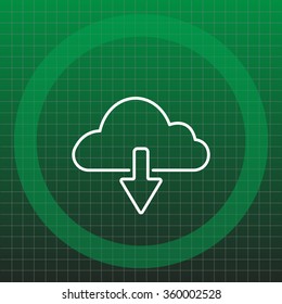 cloud download line icon