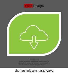 cloud download line icon