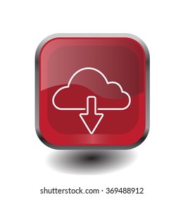 cloud download line icon