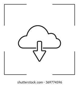 cloud download line icon
