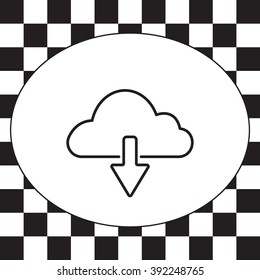 cloud download line icon