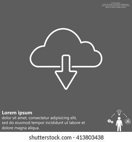 cloud download line icon