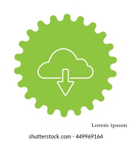 cloud download line icon