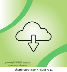cloud download line icon