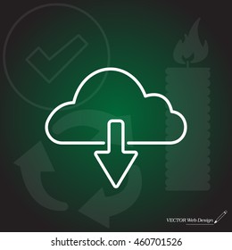 cloud download line icon