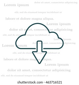 cloud download line icon