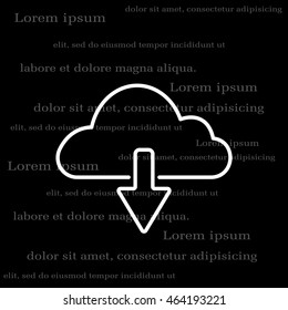 cloud download line icon