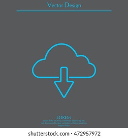 cloud download line icon