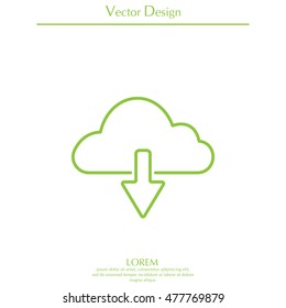 cloud download line icon