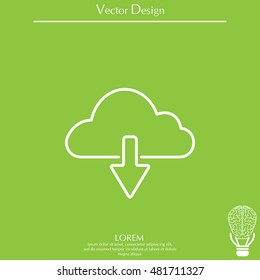 cloud download line icon