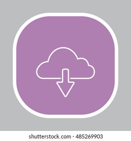 cloud download line icon