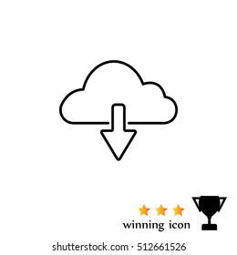 cloud download line icon