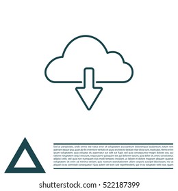 cloud download line icon