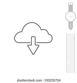 cloud download line icon