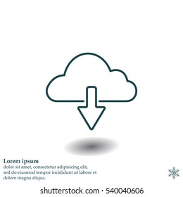 cloud download line icon