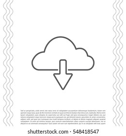 cloud download line icon