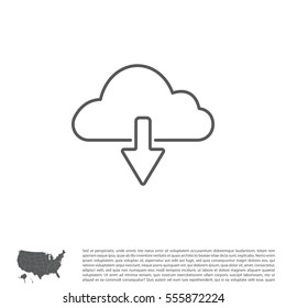 cloud download line icon