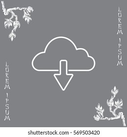 cloud download line icon