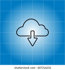 cloud download line icon