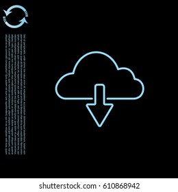 cloud download line icon