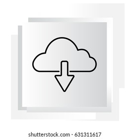cloud download line icon