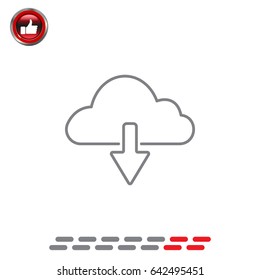 cloud download line icon