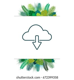 cloud download line icon