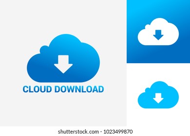 Cloud Download Logo Template Design Vector, Emblem, Design Concept, Creative Symbol, Icon