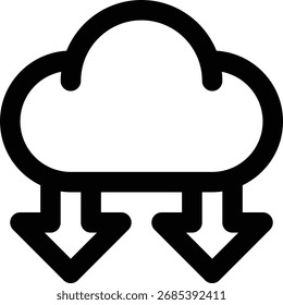 Icono de esquema de migración y Descarga en la nube