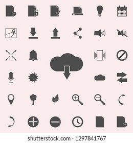 cloud download sign icon. web icons universal set for web and mobile