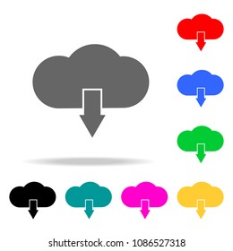 cloud download sign icons. Elements of human web colored icons. Premium quality graphic design icon. Simple icon for websites, web design, mobile app, info graphics on white background