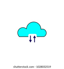Cloud download and upload icon