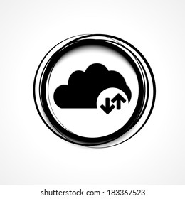 Cloud download and upload icon