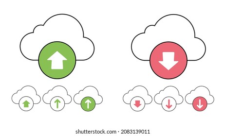 Cloud download and upload icon