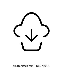 Cloud download and upload icon. Drag and drop sign