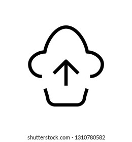 Cloud download and upload icon. Drag and drop sign