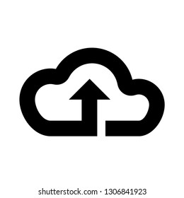 Cloud download and upload icon. File sync sign