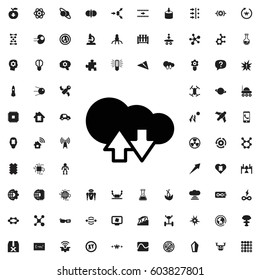 Cloud download upload icon illustration isolated vector sign symbol. innovations icons vector set.