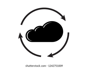 Cloud download and upload vector icon