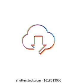Cloud Download - Vector App Icon