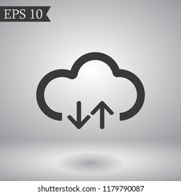 cloud download vector icon 10 eps