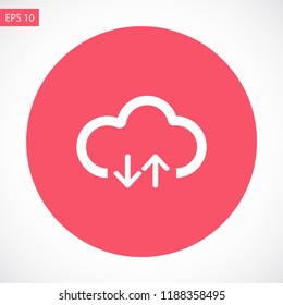 cloud download vector icon 10 eps