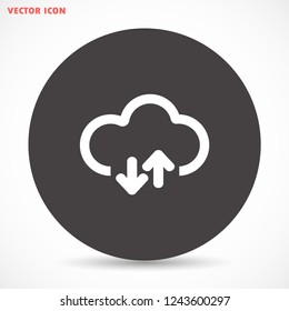 cloud download vector icon 10 eps