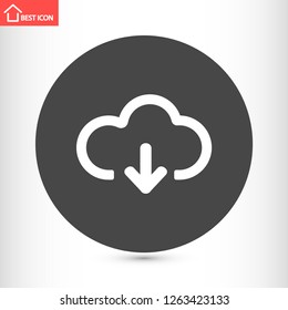cloud download vector icon 10 eps