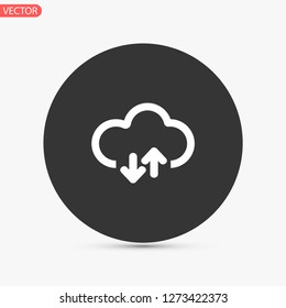 cloud download vector icon 10 eps
