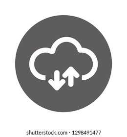 cloud download vector icon 10 eps