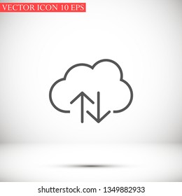 cloud download vector icon 10 eps