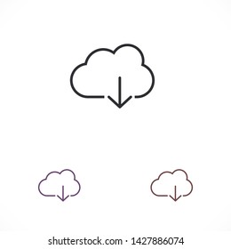 cloud download vector icon 10 eps , Lorem ipsum Flat design