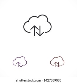 cloud download vector icon 10 eps , Lorem ipsum Flat design