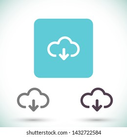 cloud download vector icon 10 eps , Lorem ipsum Flat design